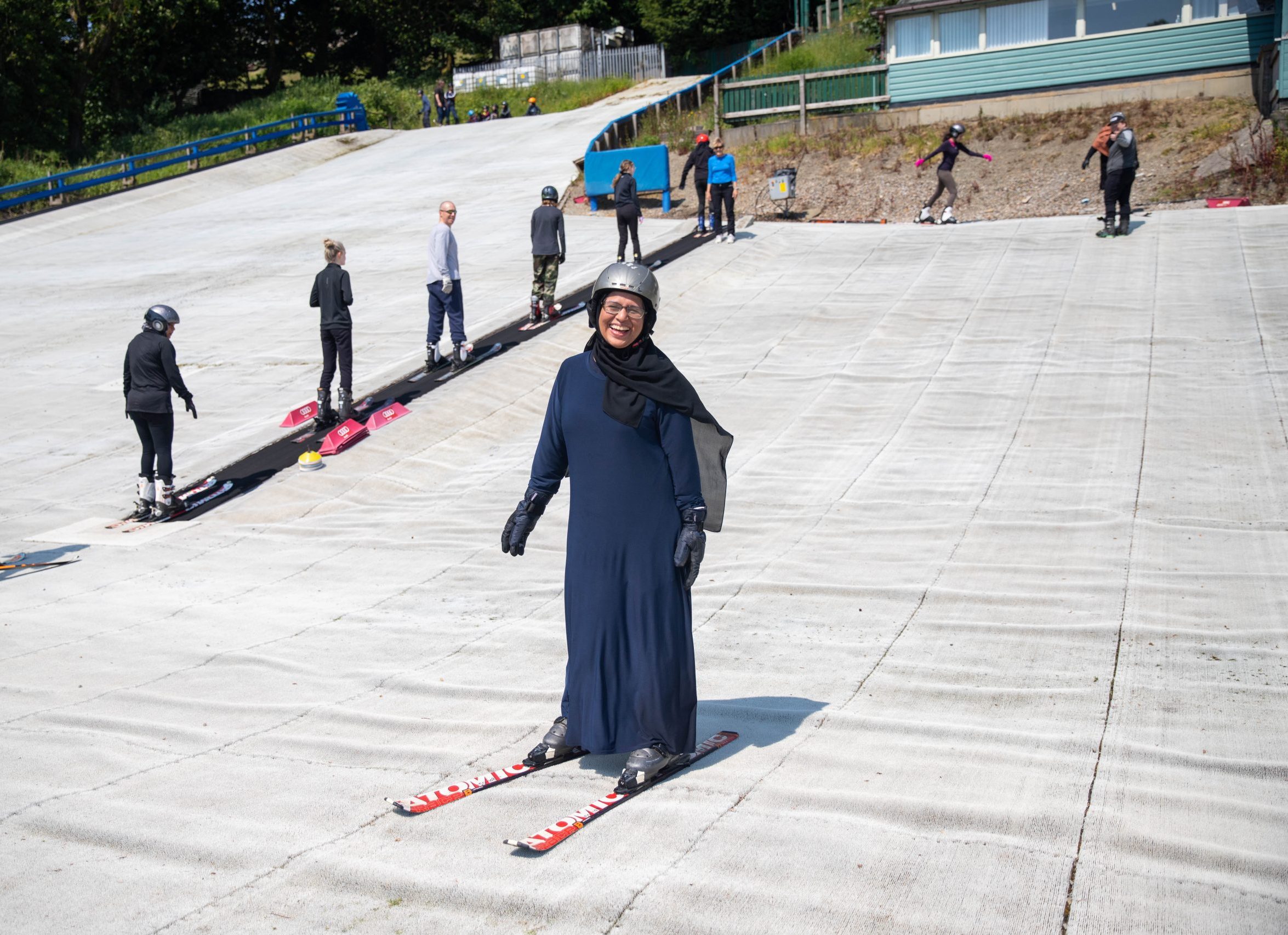 Muslim lady on our Ski Beginner ladies morning course